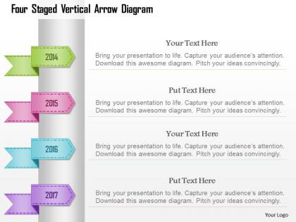 1214 four staged vertical arrow diagram powerpoint template