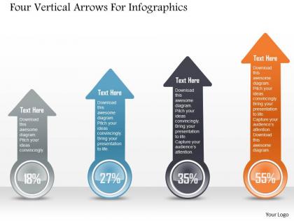 1214 four vertical arrows for infographics powerpoint template