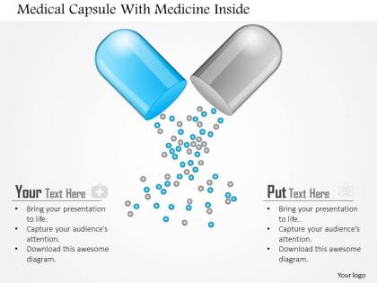1214 medical capsule with medicine inside powerpoint template