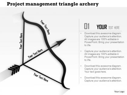 1214 project management triangle archery powerpoint presentation