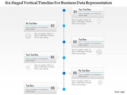 1214 six staged vertical timeline for business data representation powerpoint template