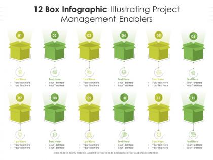 12 box infographic illustrating project management enablers