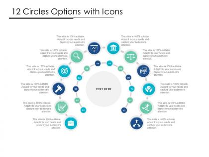 12 circles options with icons