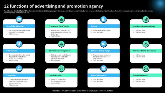 12 Functions Of Advertising And Promotion Agency