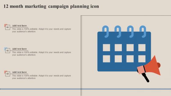 12 Month Marketing Campaign Planning Icon