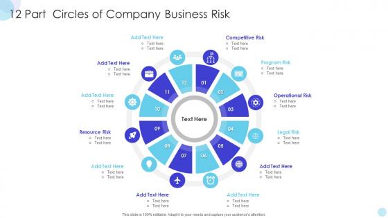 12 Part Circles Of Company Business Risk