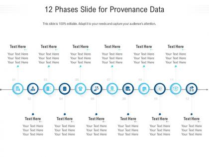 12 phases slide for provenance data infographic template