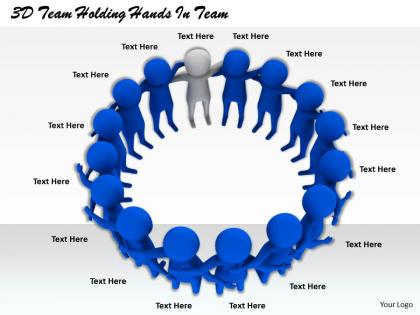 1813 3d team holding hands in team ppt graphics icons powerpoint