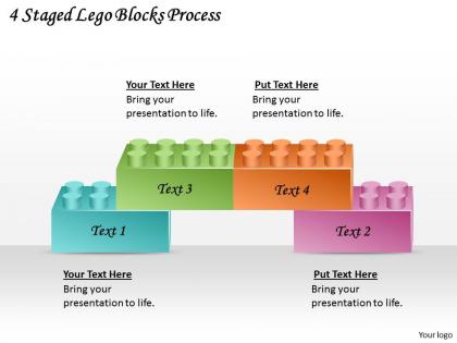 1813 business ppt diagram 4 staged lego blocks process powerpoint template