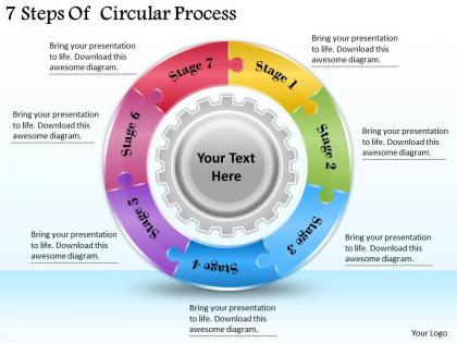 1813 business ppt diagram 7 steps of circular process powerpoint template