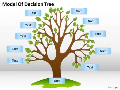 1813 business ppt diagram model of decision tree powerpoint template