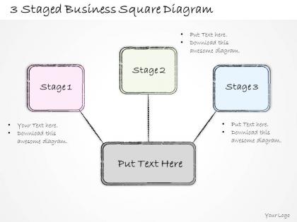 1814 business ppt diagram 3 staged business square diagram powerpoint template