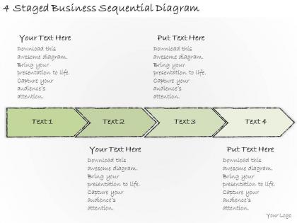 1814 business ppt diagram 4 staged business sequential diagram powerpoint template