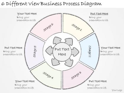 1814 business ppt diagram 6 different view business process diagram powerpoint template