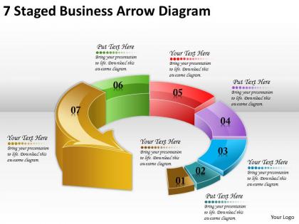 1814 business ppt diagram 7 staged business arrow diagram powerpoint template