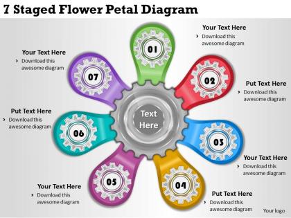 1814 business ppt diagram 7 staged flower petal diagram powerpoint template