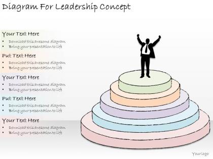 1814 business ppt diagram diagram for leadership concept powerpoint template