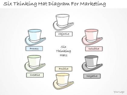 1814 business ppt diagram six thinking hat diagram for marketing powerpoint template