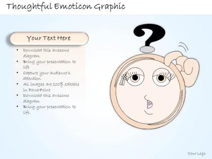 1814 business ppt diagram thoughtful emoticon graphic powerpoint template