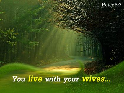 1 peter 3 7 you live with your wives powerpoint church sermon