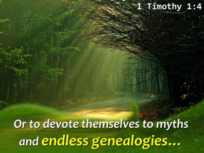 1 timothy 1 4 or to devote themselve to myths powerpoint church sermon