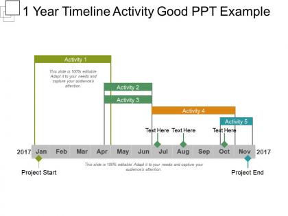 1 year timeline activity good ppt example