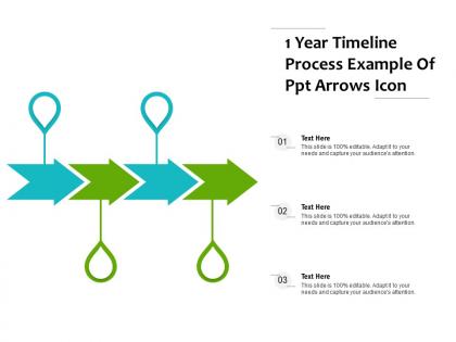 1 year timeline process example of ppt arrows icon