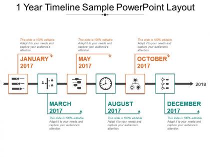 1 year timeline sample powerpoint layout