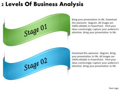 2013 business ppt diagram 2 levels of business analysis powerpoint template