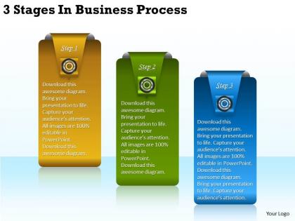 2013 business ppt diagram 3 stages in business process powerpoint template