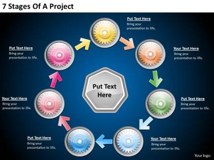 2013 business ppt diagram 7 stages of a project powerpoint template