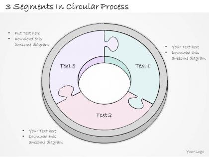 2014 business ppt diagram 3 segments in circular process powerpoint template