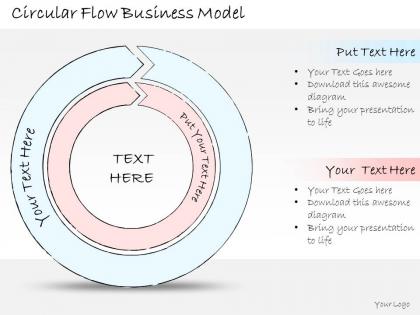 2014 business ppt diagram circular flow business model powerpoint template