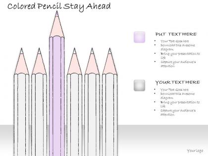 2014 business ppt diagram colored pencil stay ahead powerpoint template