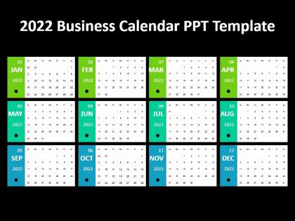 2022 business calendar ppt template