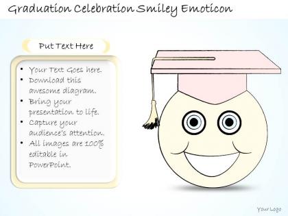 2102 business ppt diagram graduation celebration smiley emoticon powerpoint template