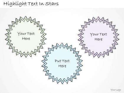 2102 business ppt diagram highlight text in stars powerpoint template