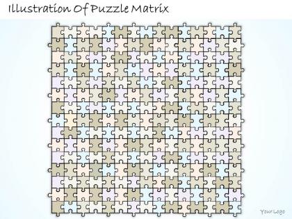 2102 business ppt diagram illustration of puzzle matrix powerpoint template