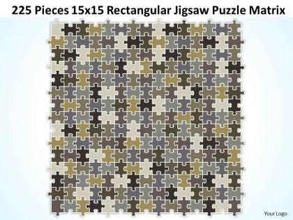 225 pieces 15x15 rectangular jigsaw puzzle matrix powerpoint templates 0812