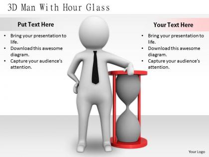 2413 3d man with hour glass ppt graphics icons powerpoint