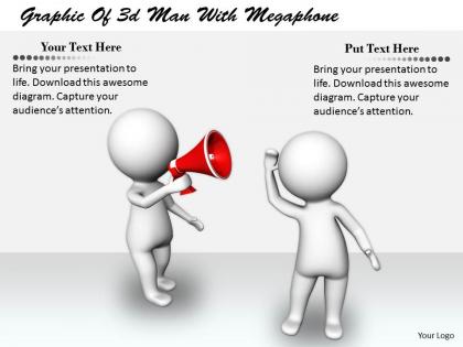 2413 graphic of 3d man with megaphone ppt graphics icons powerpoint