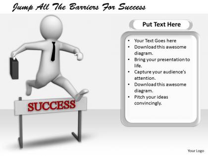 2413 jump all the barriers for success ppt graphics icons powerpoint