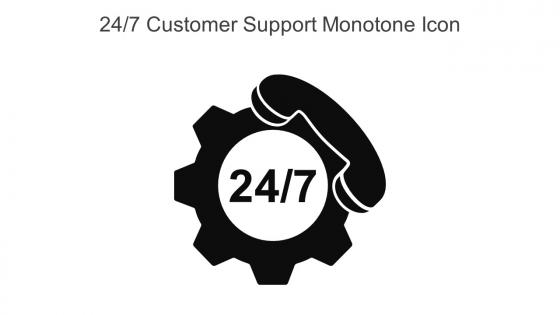 24 7 Customer Support Monotone Icon In Powerpoint Pptx Png And Editable Eps Format
