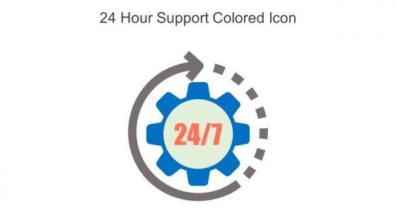 24 Hour Support Colored Icon In Powerpoint Pptx Png And Editable Eps Format