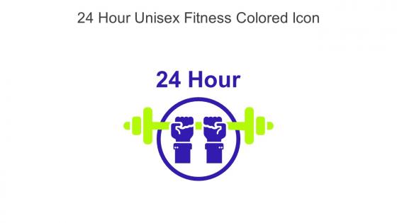 24 Hour Unisex Fitness Colored Icon In Powerpoint Pptx Png And Editable Eps Format