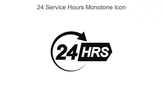24 Service Hours Monotone Icon In Powerpoint Pptx Png And Editable Eps Format