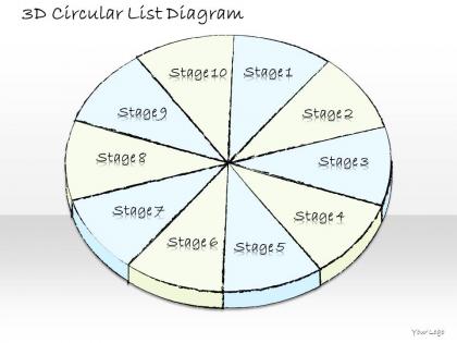2502 business ppt diagram 3d circular list diagram powerpoint template