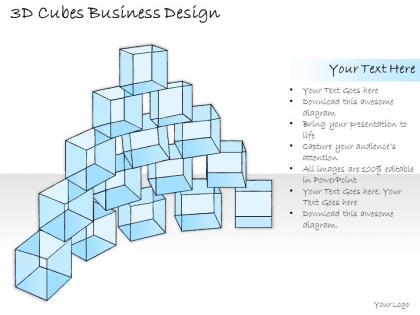 2502 business ppt diagram 3d cubes business design powerpoint template