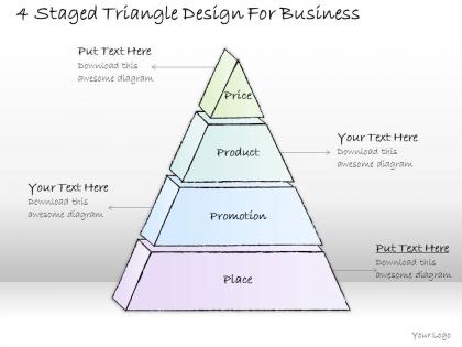 2502 business ppt diagram 4 staged triangle design for business powerpoint template
