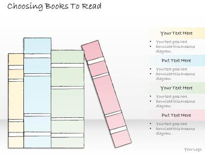 2502 business ppt diagram choosing books to read powerpoint template